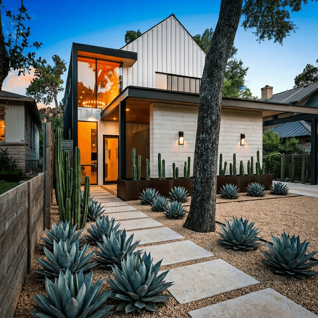 Desert Cacti and Agave Landscape Design — Austin, Texas